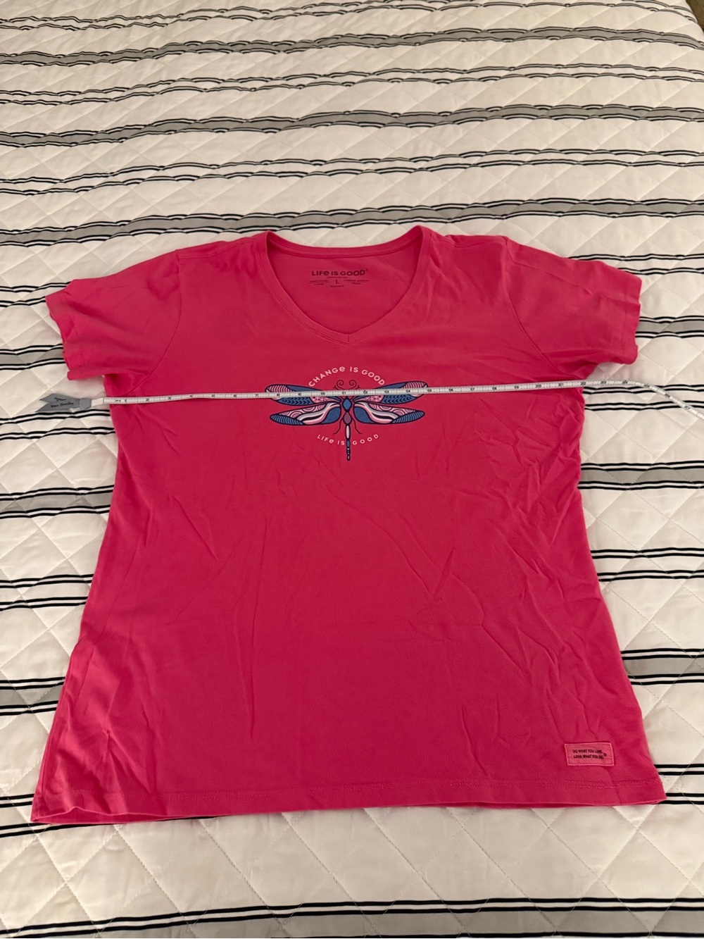 Life is Good Crusher-Lite Women's L Blue, Pink & Purple Shirt Set of 3 EUC Soft - Picture 6 of 16